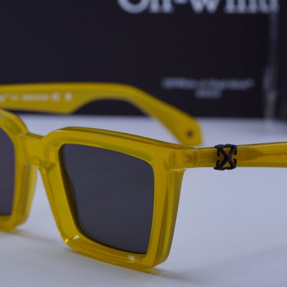 Off-White OERI13U DALTON 1807 Square Sunglasses – Yellow\\ Grey display picture 3